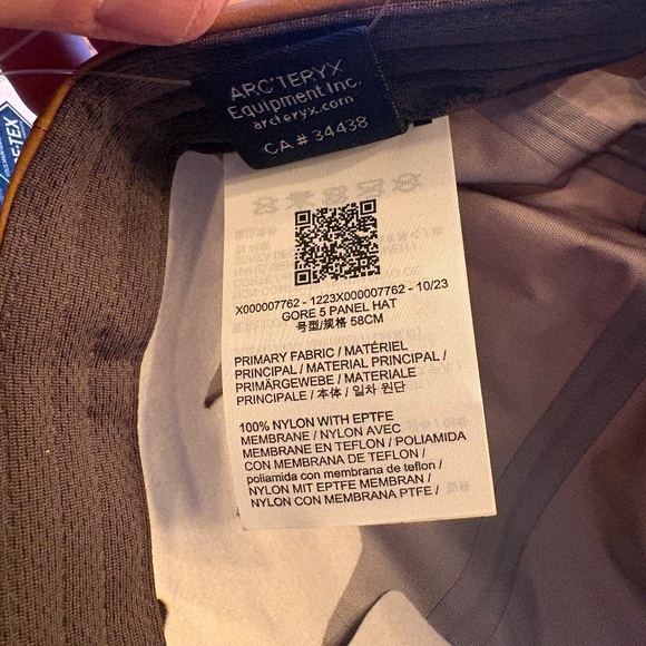 Arc’teryx Gore 5 Panel Cap GTX Gore-tex Orange Yukon Adjustable one size NEW - Picture 6 of 6